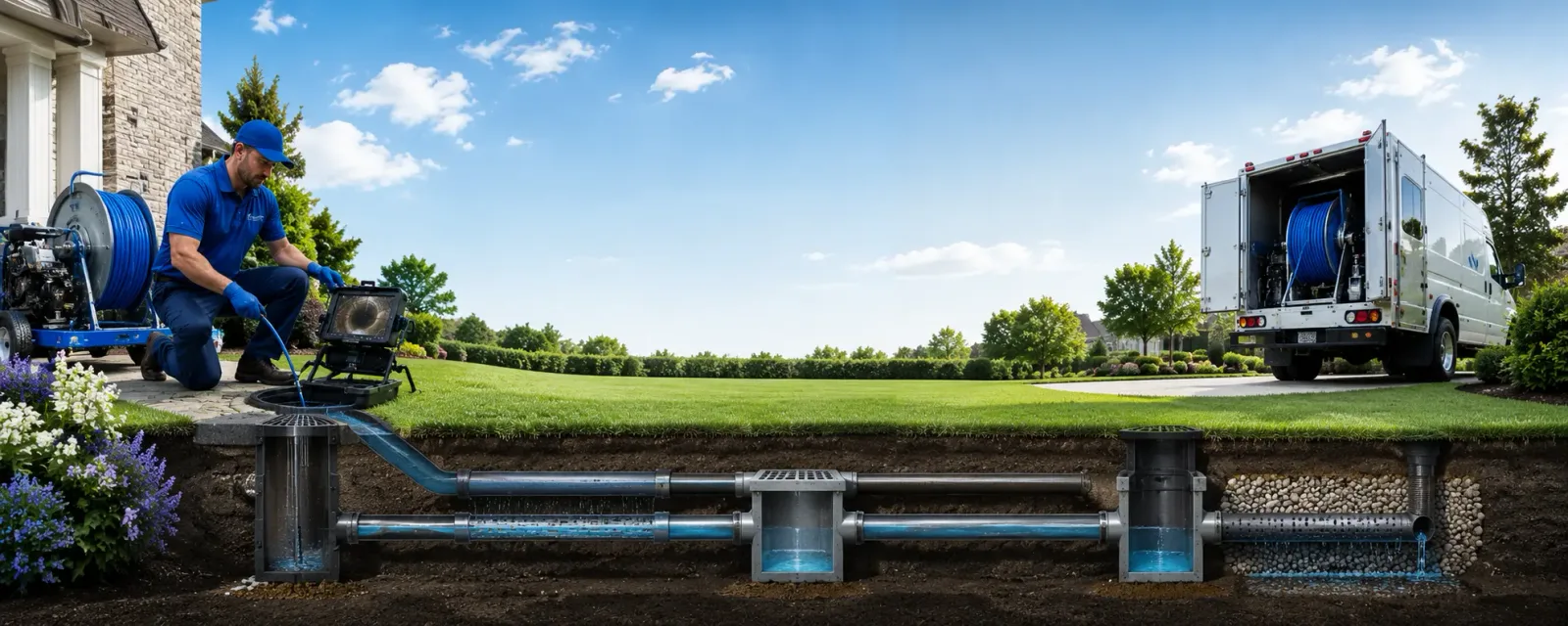 Outdoor drain cleaning information for Mark Center, OH